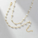 Kit Elegance Colar e Pulseira Pérolas - Banhado a ouro 18K
