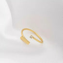 Anel Essencial Ajustável Elegante - Banhado a ouro 18K