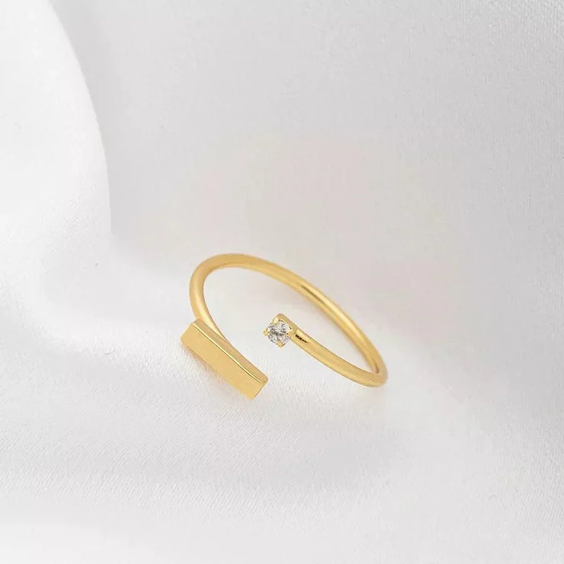 Anel Essencial Ajustável Elegante - Banhado a ouro 18K