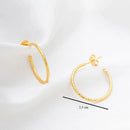 Brinco Essencial Argola Minimalista - Banhado a Ouro 18K