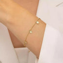 Pulseira Romance Coração Delicada - Banhado a ouro 18K