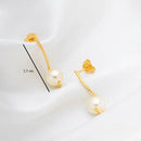 Brinco Elegance Pérola Clássica - Banhado a ouro 18K