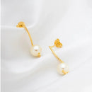 Brinco Elegance Pérola Clássica - Banhado a ouro 18K