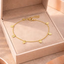 Pulseira Romance Coração Delicada - Banhado a ouro 18K