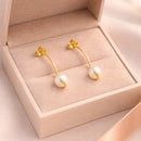 Brinco Elegance Pérola Clássica - Banhado a ouro 18K