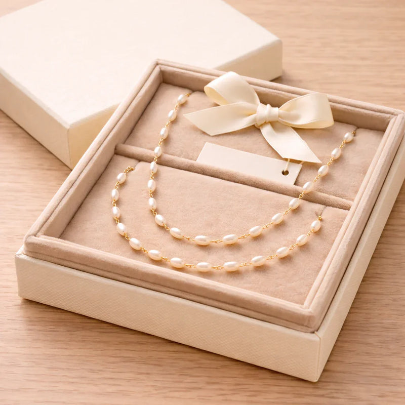 Kit Elegance Colar e Pulseira Pérolas - Banhado a ouro 18K